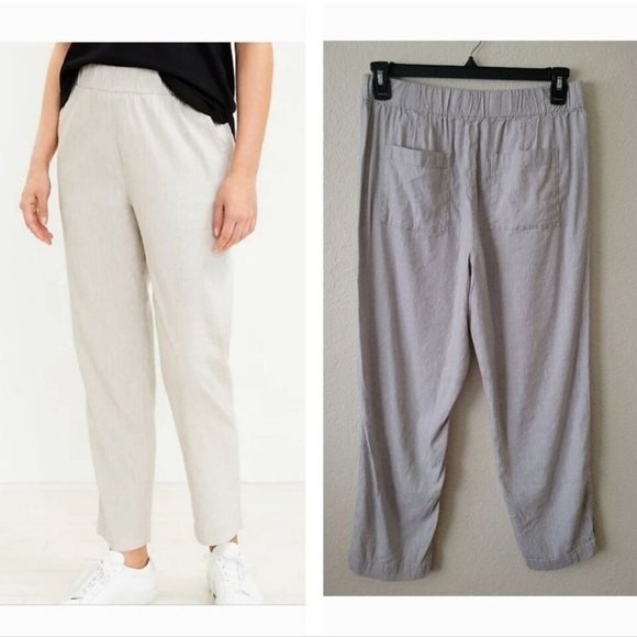Lou & Grey Crosshatch Softstretch Linen Pants - Picture 2 of 9